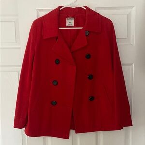 Old Navy Women's Red Peacoat